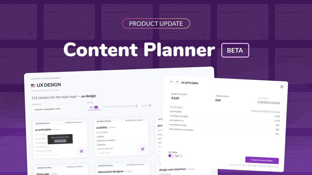 Content planner beta