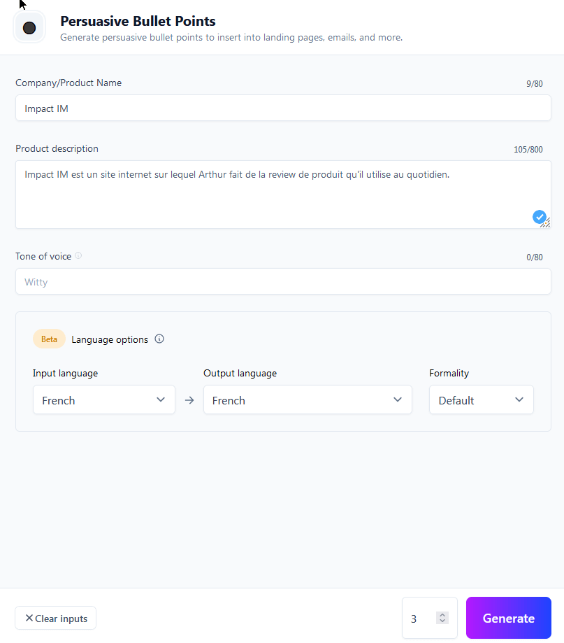 Points d'accroche persuasive