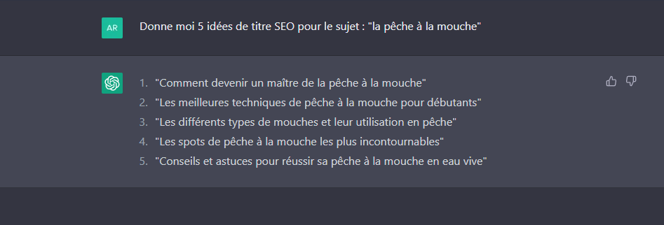 Generation de titre GPT3