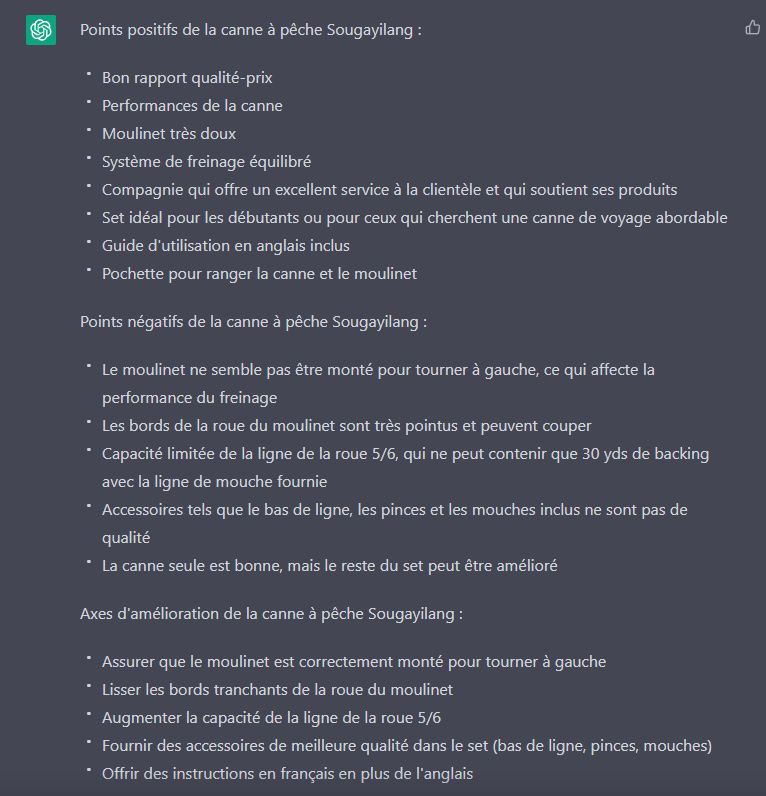 Traitement d'informations Chat GPT