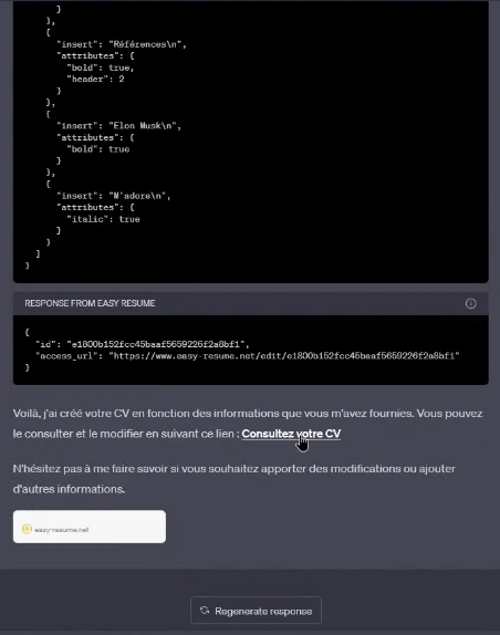 easy resume plugin pour chatgpt création de cv
