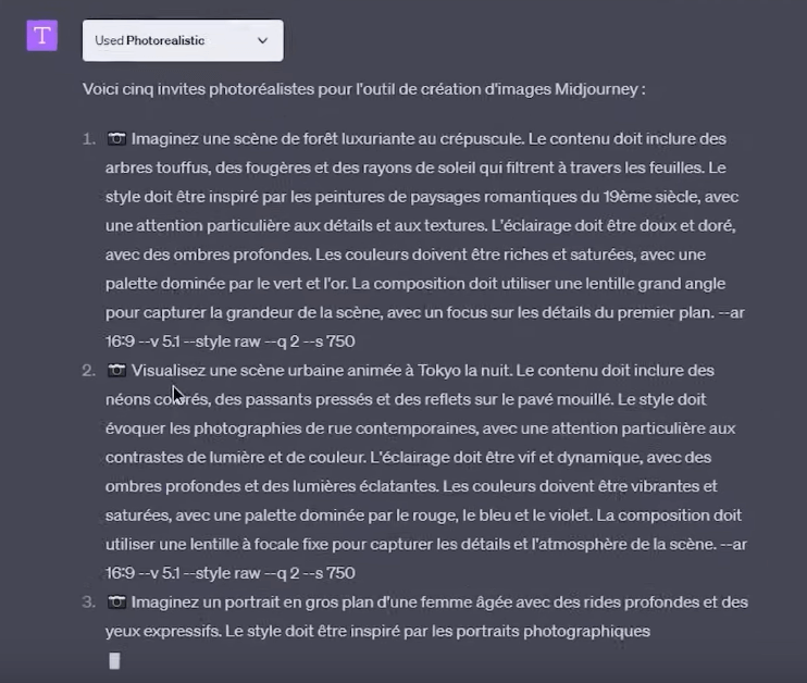 prompt chatgpt pour midjourney