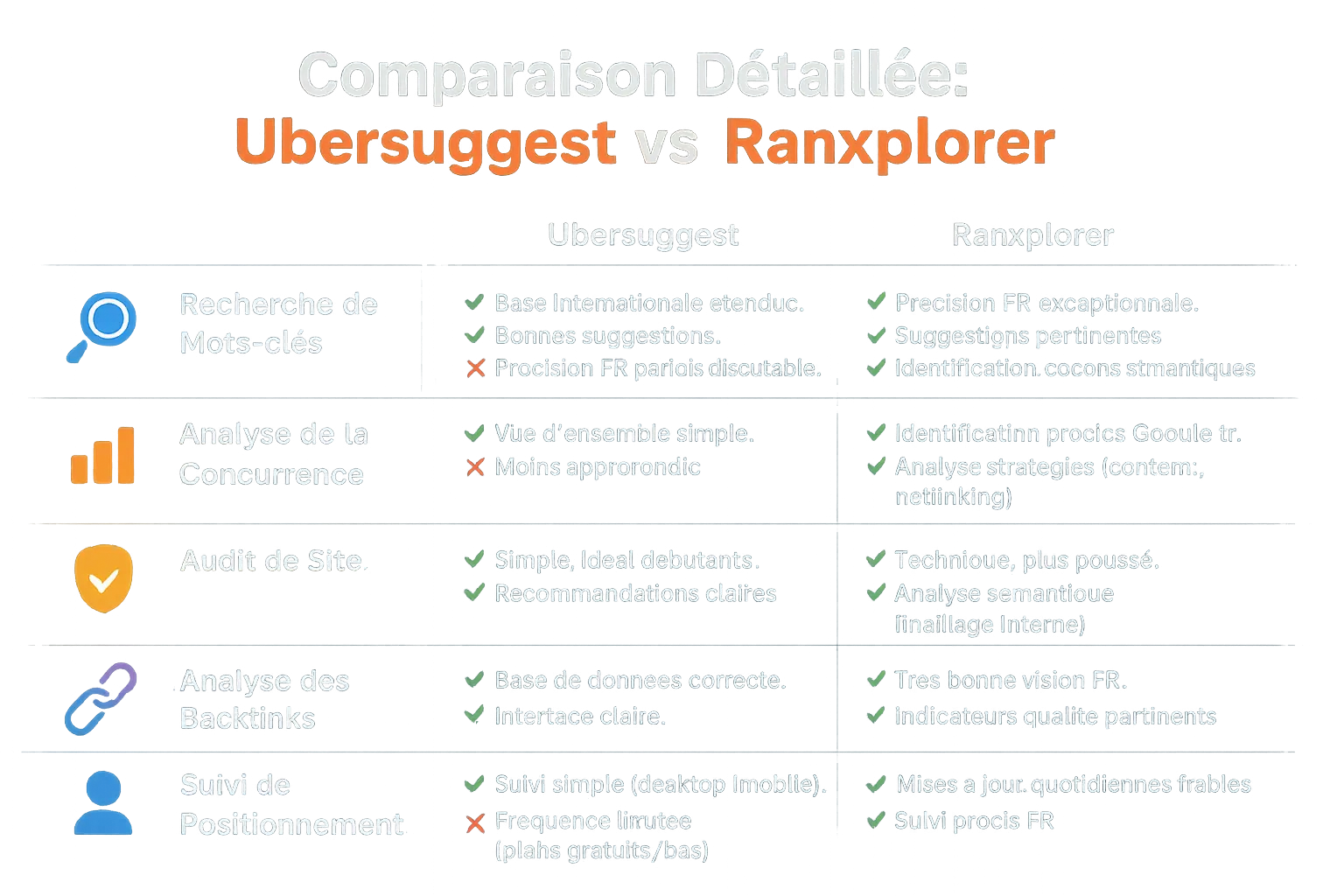 Comparaison Ubersuggest vs Ranxplorer