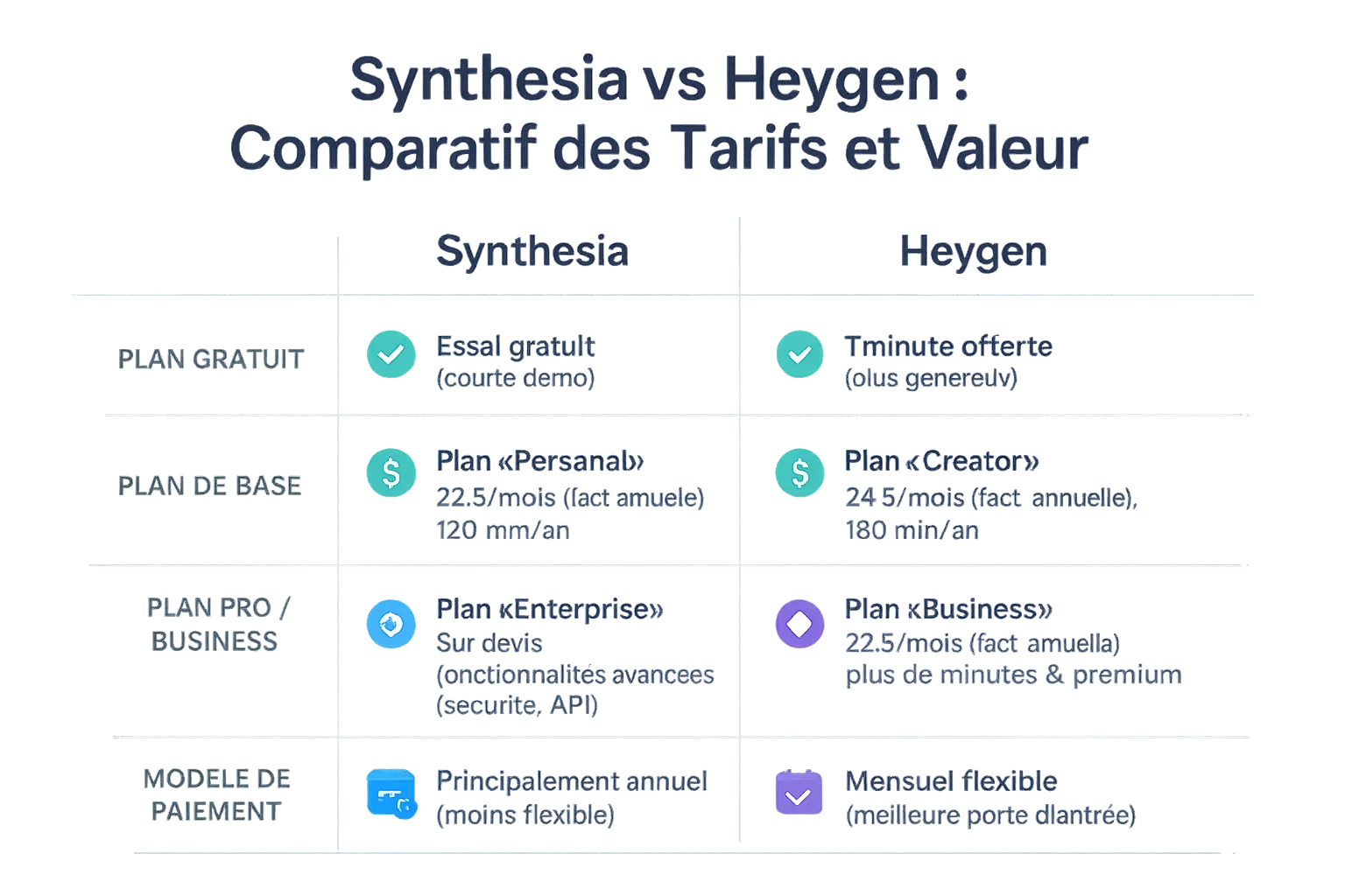 Comparaison Synthesia vs Heygen