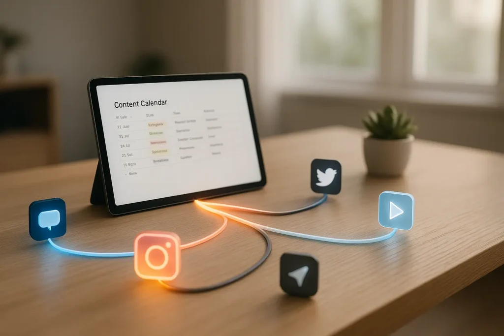 Scheduled : Outil d’automatisation réseaux sociaux Notion