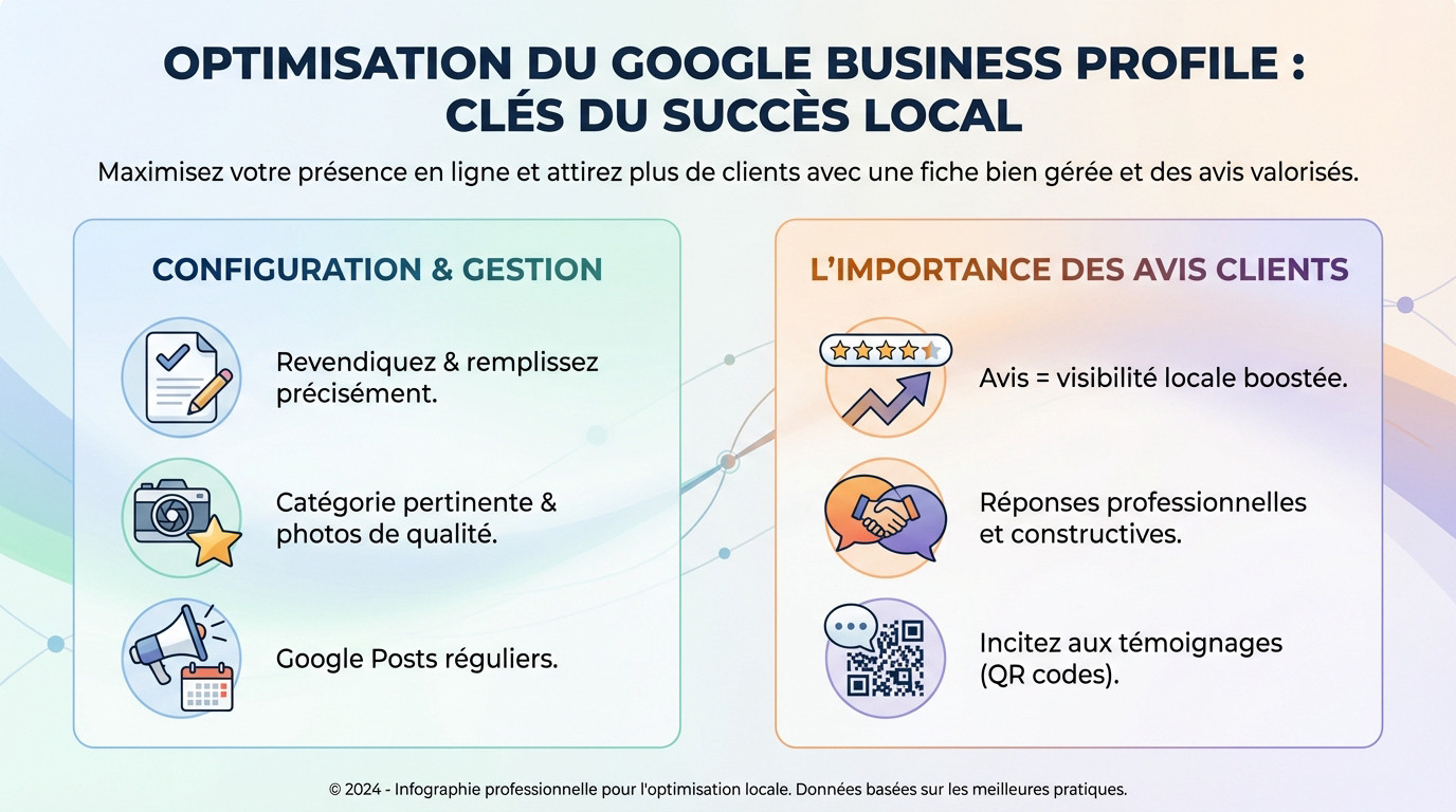 Optimisation fiche Google Business Profile pour le SEO local et la visibilité