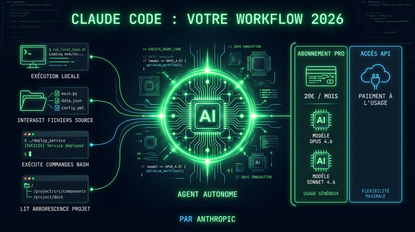 Interface terminal de l'agent Claude Code pour le développement