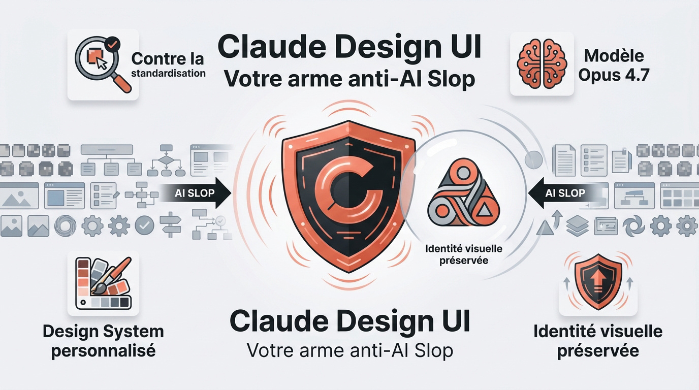 Interface de création Claude Design avec design system personnalisé