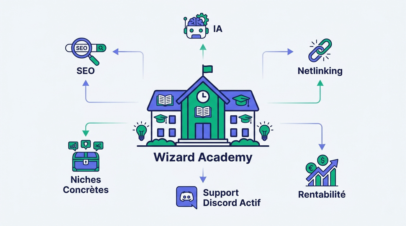 Formation Wizard Academy sur le SEO et l'intelligence artificielle pour l'affiliation