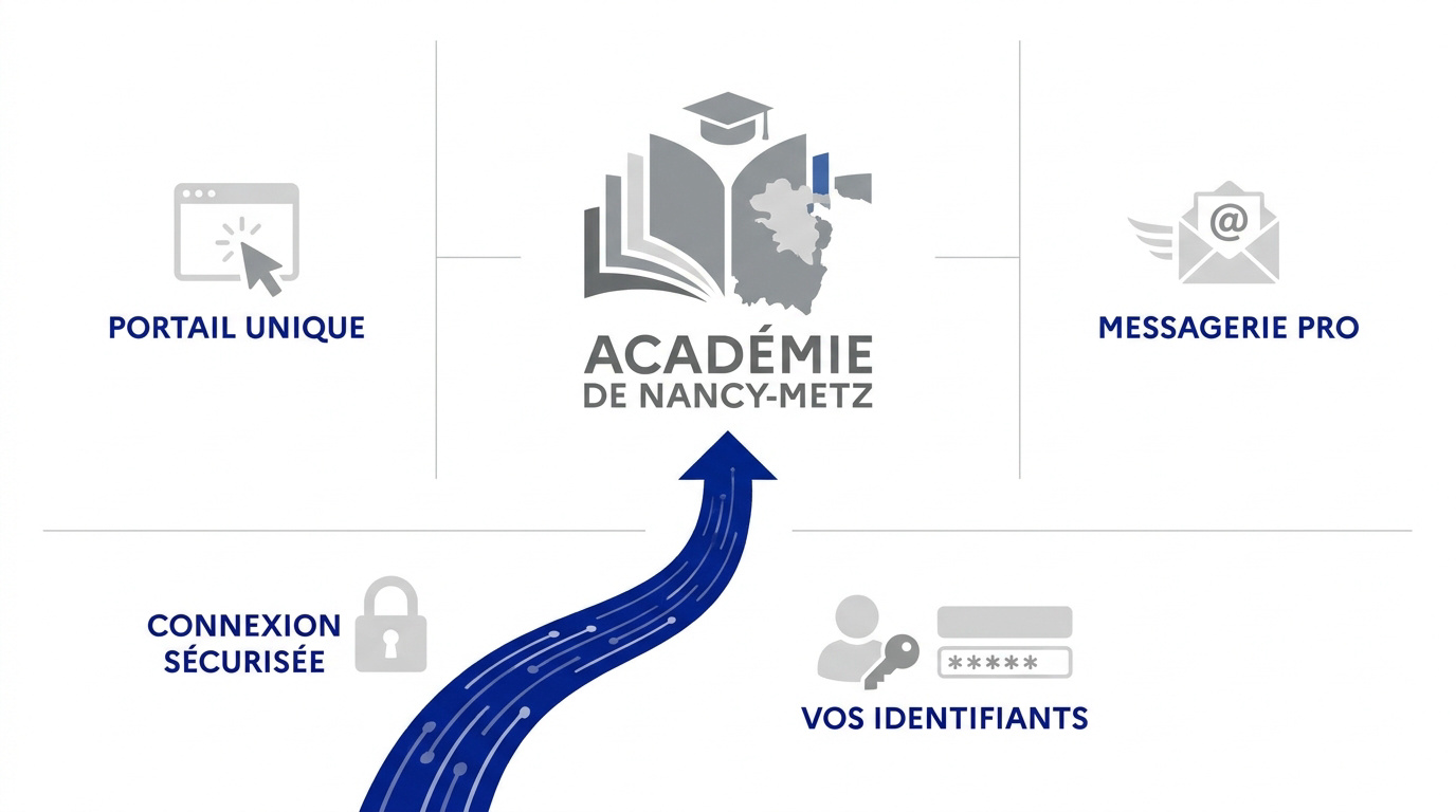 Interface de connexion sécurisée au webmail de l'académie de Nancy-Metz