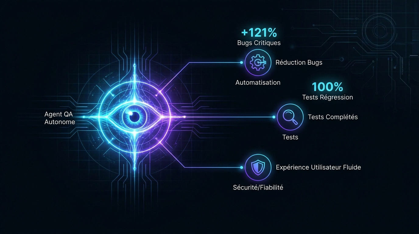 Agent d'IA autonome effectuant des tests d'automatisation et de sécurité sur une application mobile