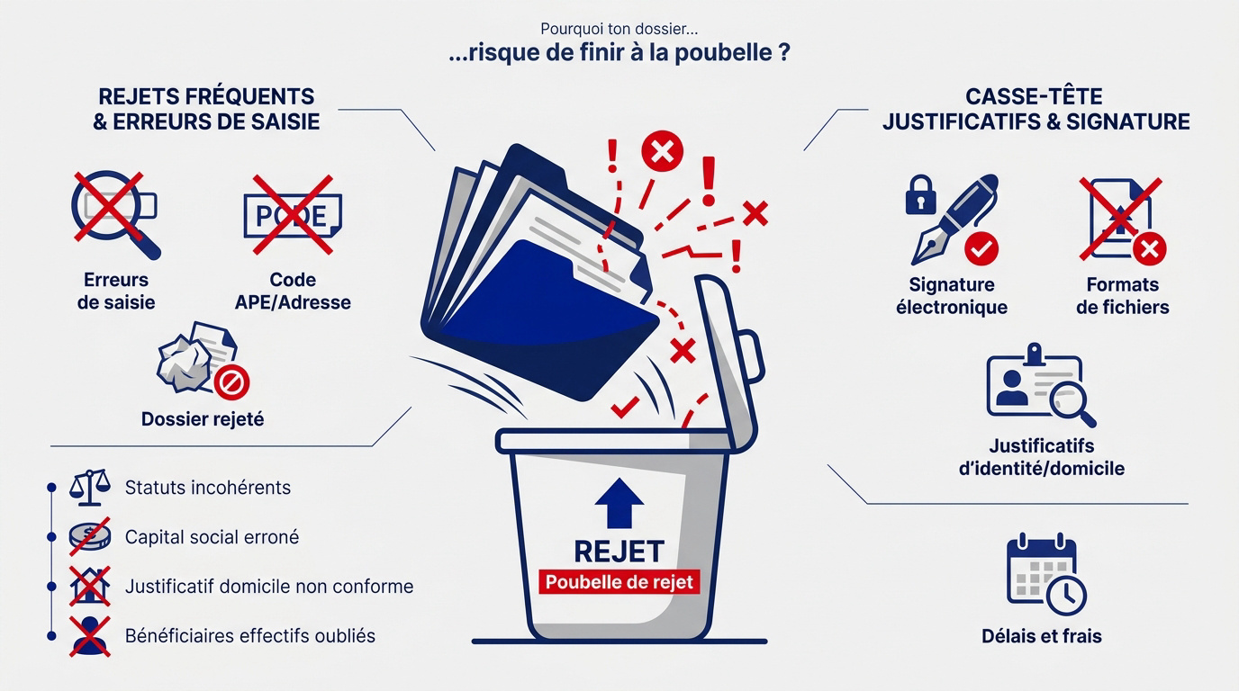 Dossier de création d'entreprise rejeté par l'administration