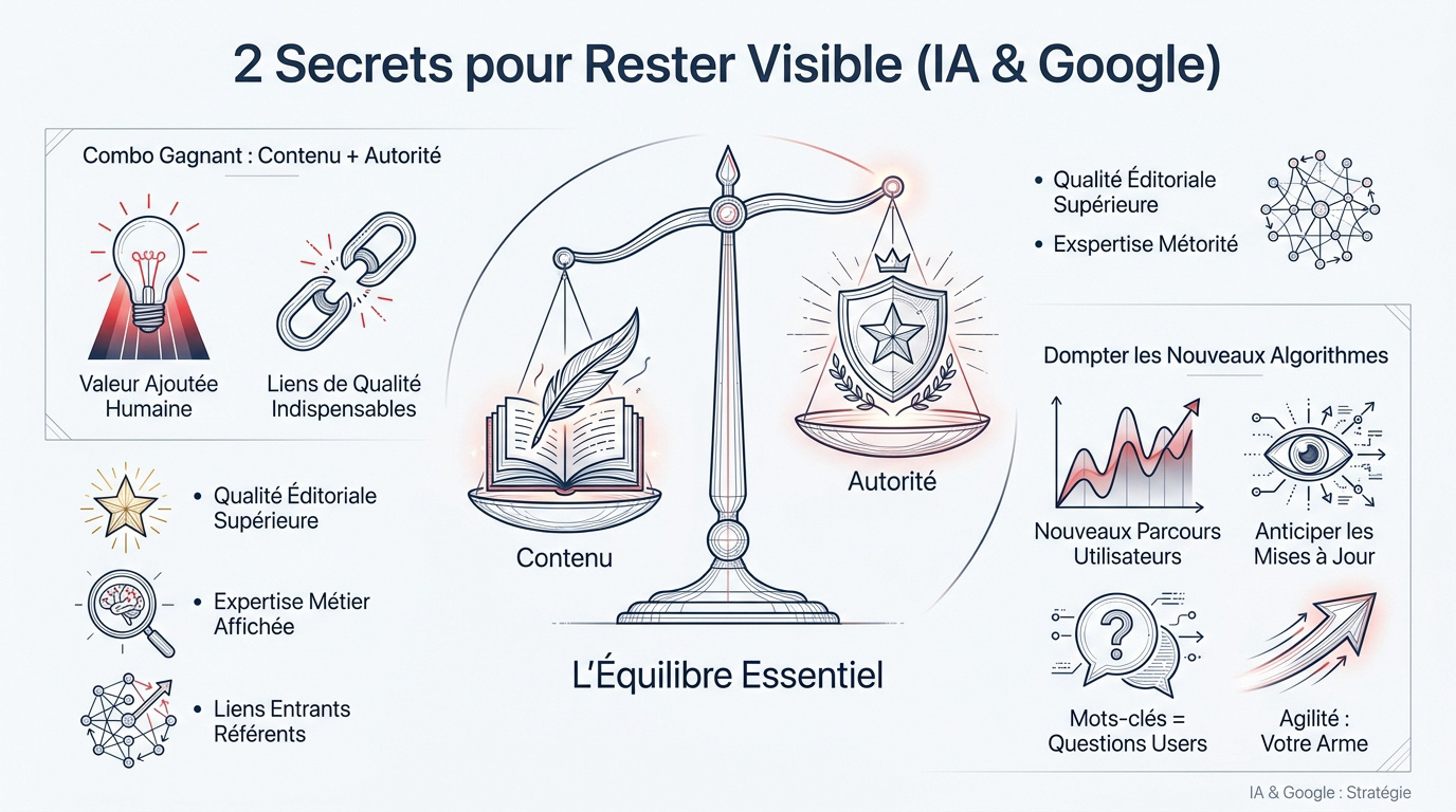 Illustration de l'impact de l'intelligence artificielle sur le référencement Google