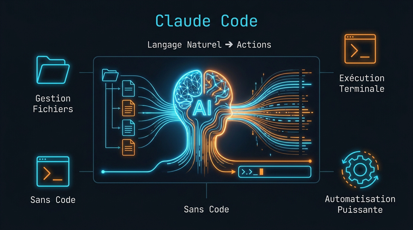 Claude Code transformant le langage naturel en exécution technique directe