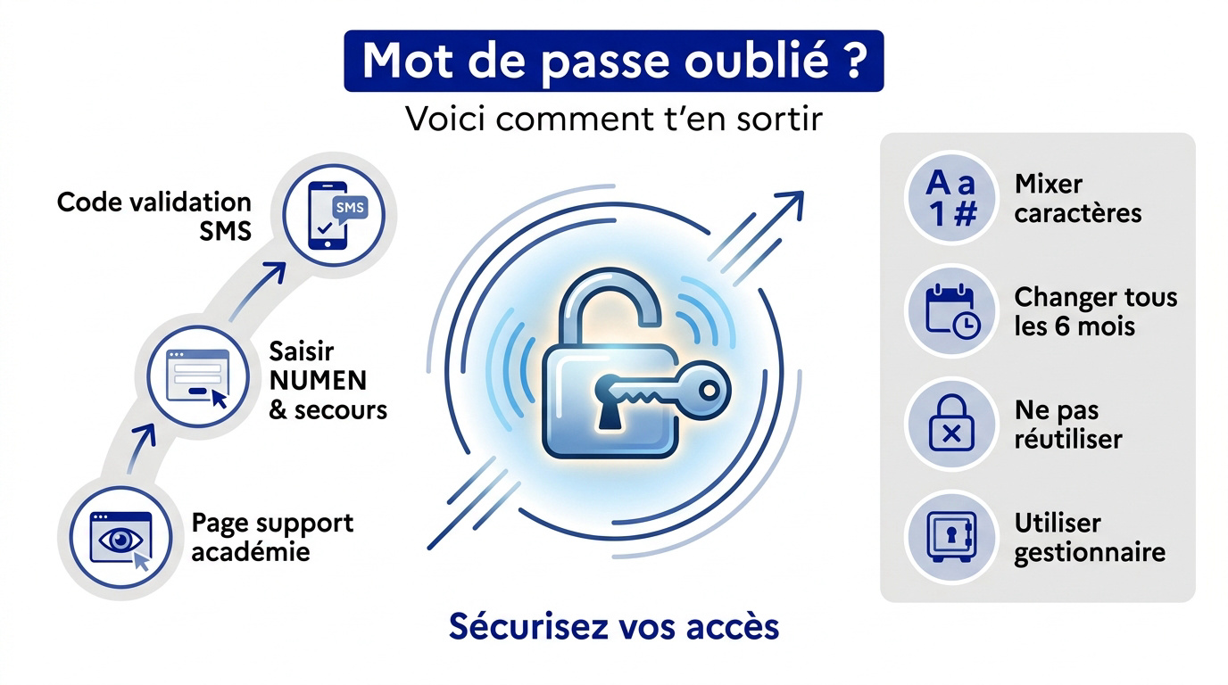 Illustration d'une procédure de récupération de mot de passe sécurisée