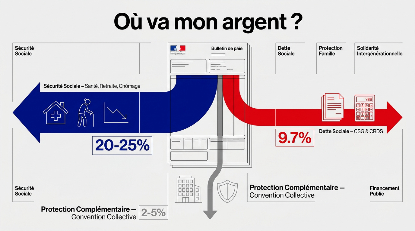 Analyse des cotisations sociales sur un bulletin de salaire