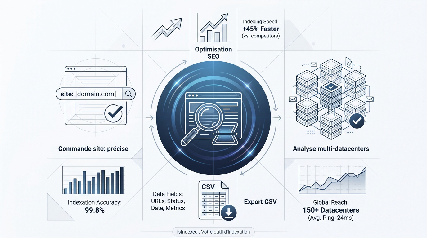 Interface de vérification d'indexation SEO IsIndexed