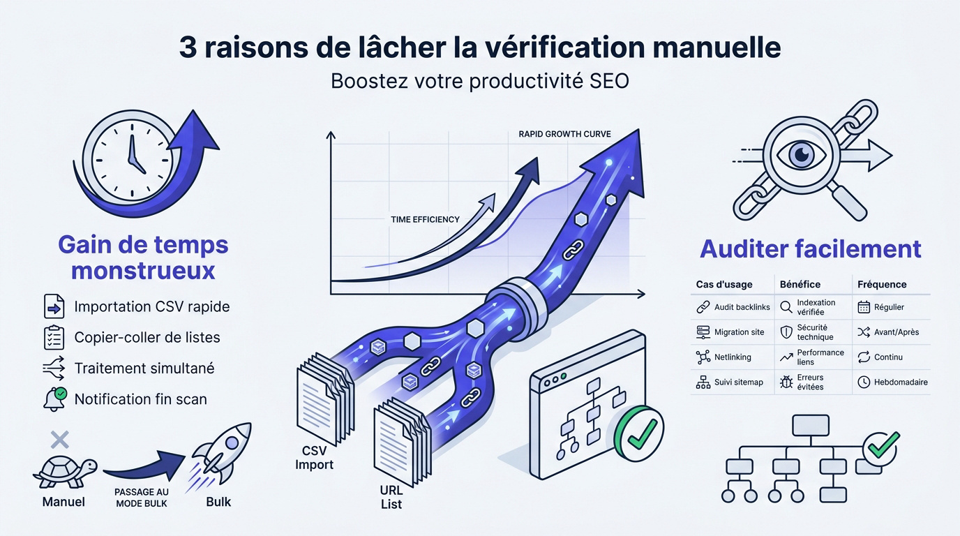 Optimisation de la productivité SEO grâce à la vérification d'indexation automatisée