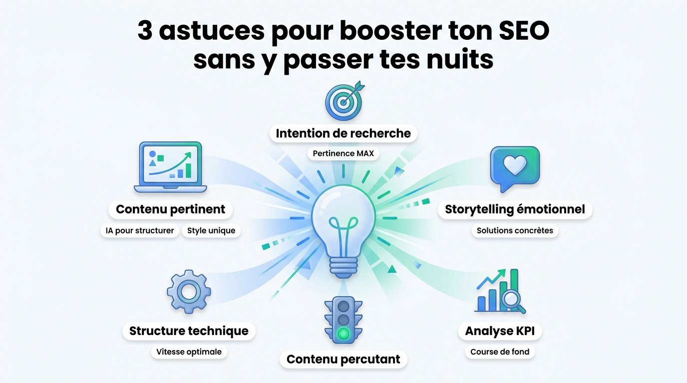 Ampoules lumineuses symbolisant des idées SEO efficaces et rapides