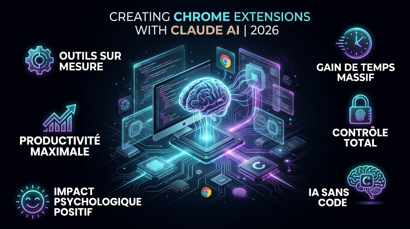Interface de développement d'une extension Chrome anti-procrastination avec l'IA Claude