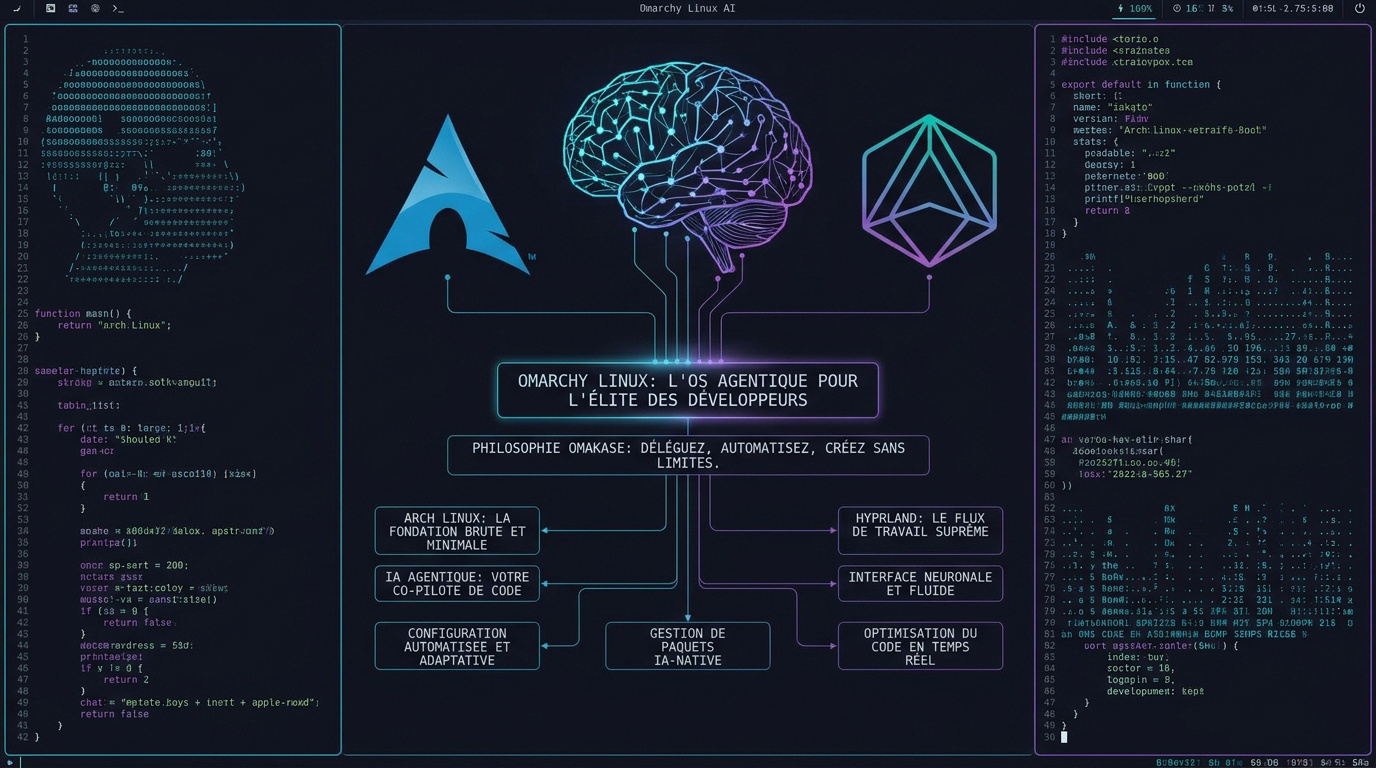 Interface moderne et épurée du système d'exploitation Omarchy Linux